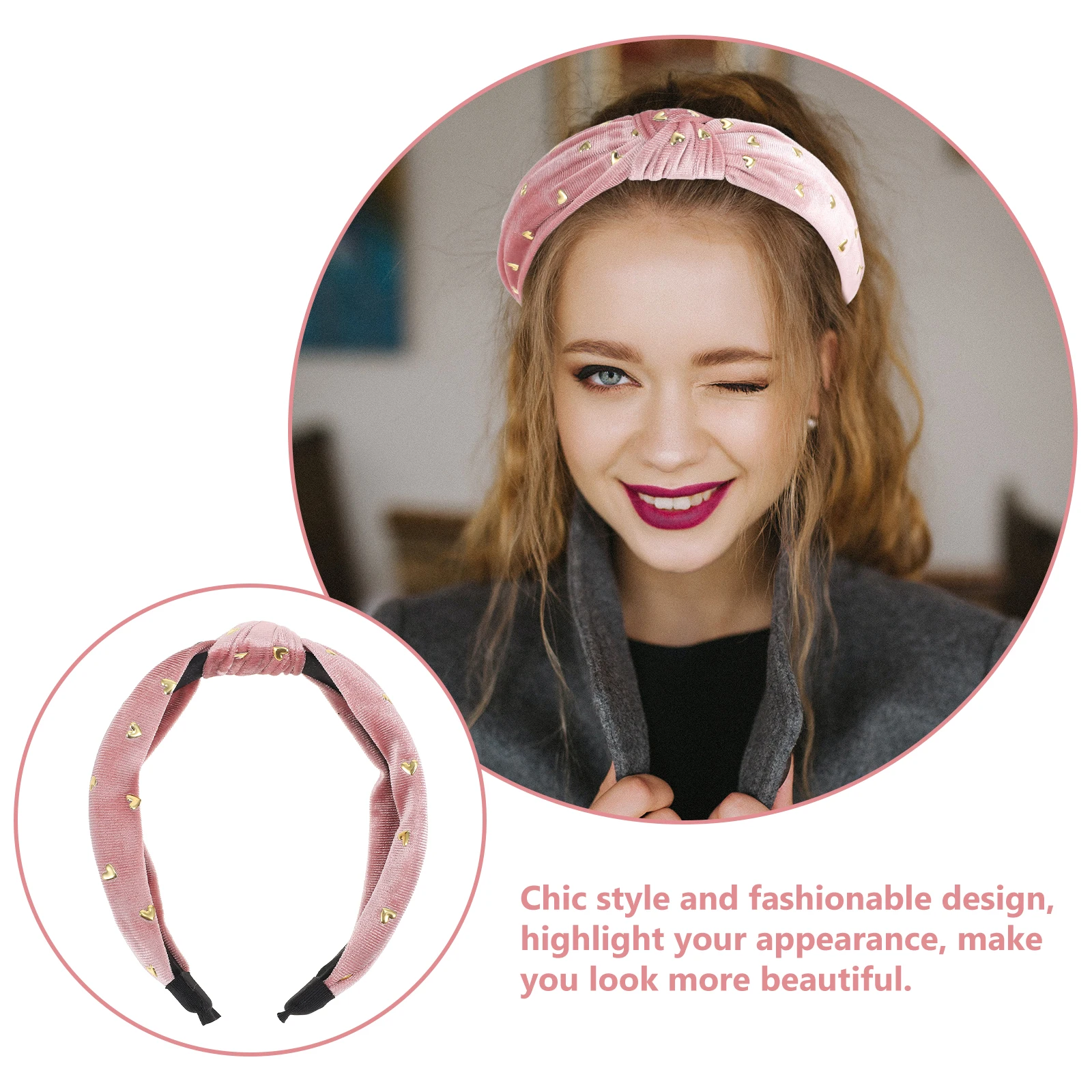 

Hairband Lovely Knot Design Creative Headdress For Party Holiday Gathering Xmas Decor Drilling Hair Accessory