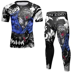 Brand New Men tuta tuta sportiva palestra Fitness compressione abbigliamento corsa Jogging abbigliamento sportivo esercizio allenamento Rashguard collant