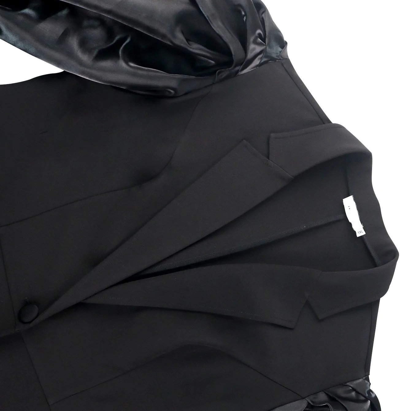 Elegant Black Blazer Jackets for Woman 2025 New Notched Collar Lantern Sleeve Single Button Fashion Luxury Birthday Party Blazer