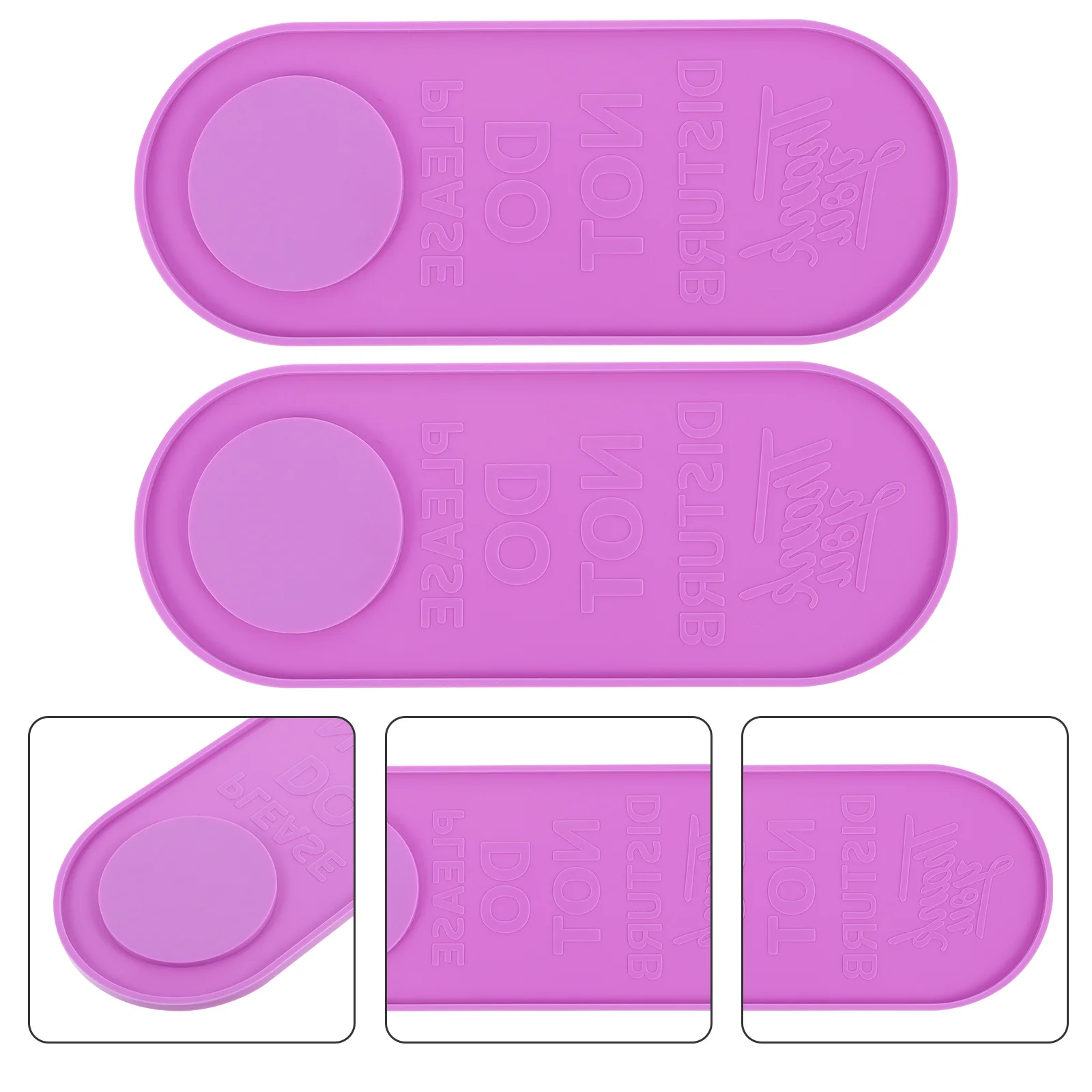 

2Pcs Silicone Doorplate Molds DIY Craft Mold Non-Stick Easy Clean Hang Sign for Decoration Silicone Molds Decorative Mold