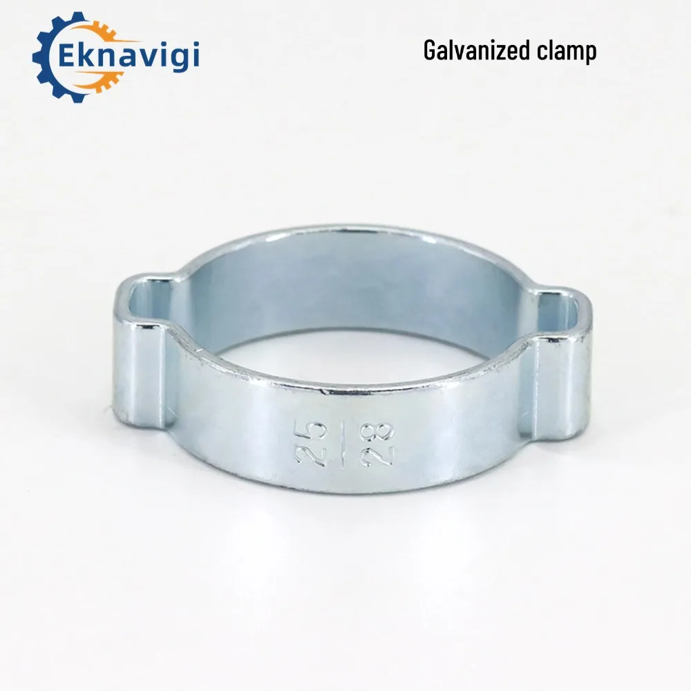 Double-ear Clamp Environment-friendly Galvanized Double-ear Ring Pipe Clamp Fuel Pipe Hose Clamp