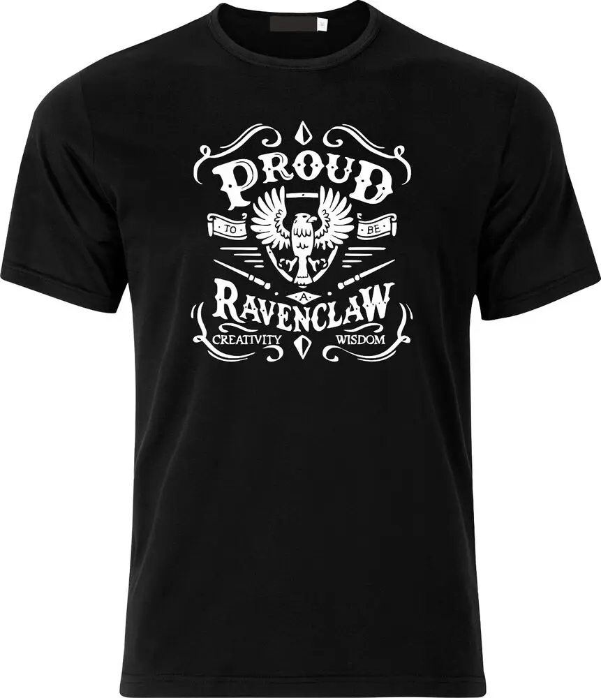 Camiseta de algodón de manga corta con humor divertido, camisa 100% de algodón de alta calidad, orgulloso de ser un RAVENCLAW, regalo de Navidad