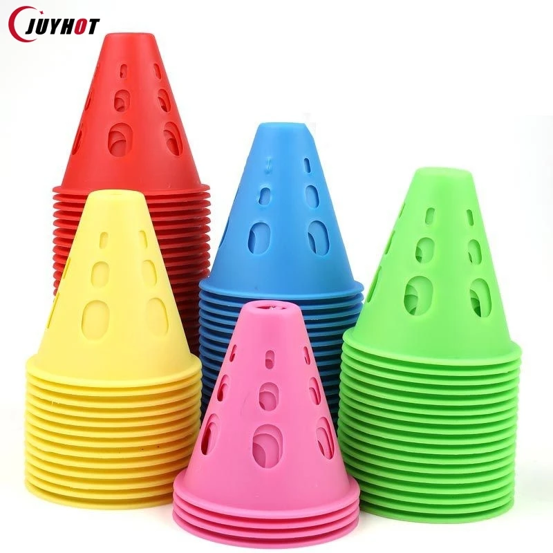 Marking Training Road Cone Roller Skating Piles Portable Multifunctional Skates Roadblocks Soccer Training Obstacles Props