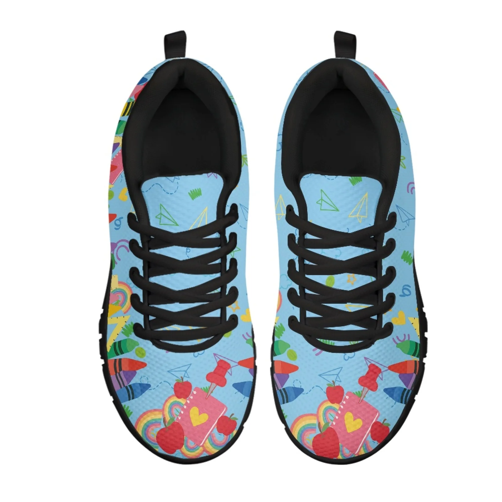 Coloranimal Crayon School Supply Men Shoes for Nurses Standing All Day Durable Soccer Sneakers for Men for Outdoor