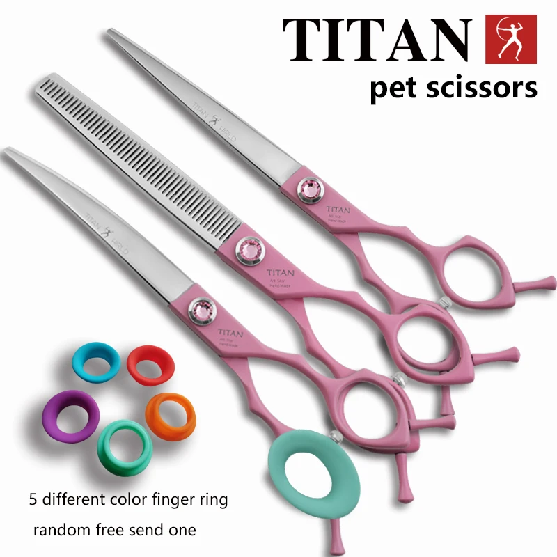 

TITAN 7.0/7.5 Inch Professional Dog Grooming Scissors Curved Japan steel Shear with High Quality