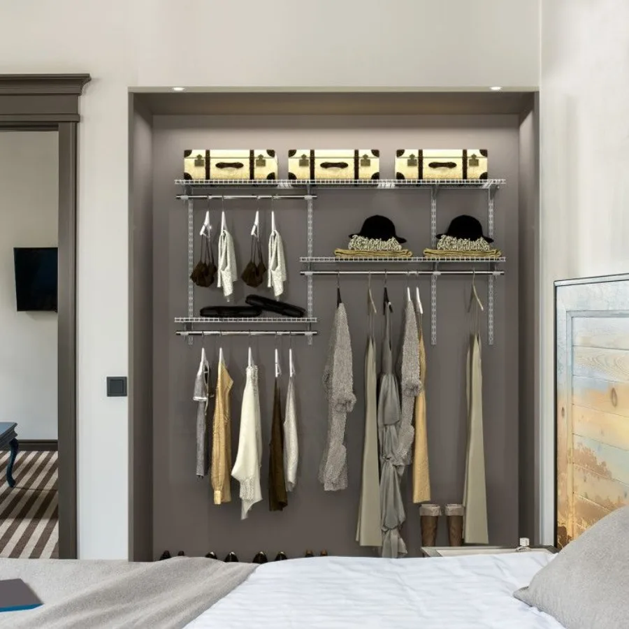 

Custom Closet Organizer Kit 3 to 5 Feet WallMounted Closet System with Hang Rod