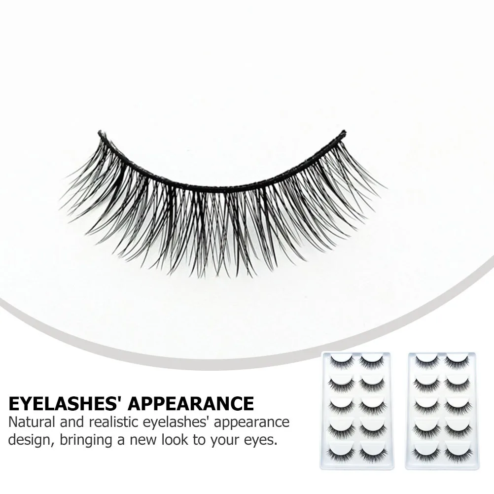 

10Pairs Soft False Eyelashes Natural Appearance Easy Apply Daily Makeup Lash Set for Women Girls Fashion Beauty Tool