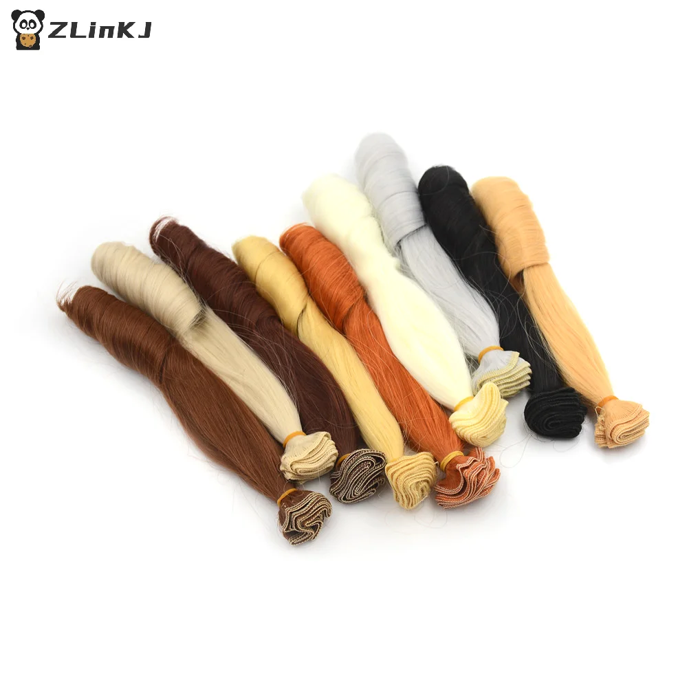 ▶1Pcs 20CM Handmade Wavy Doll Wigs For 1/3 1/4 1/6 Doll Diy Hair