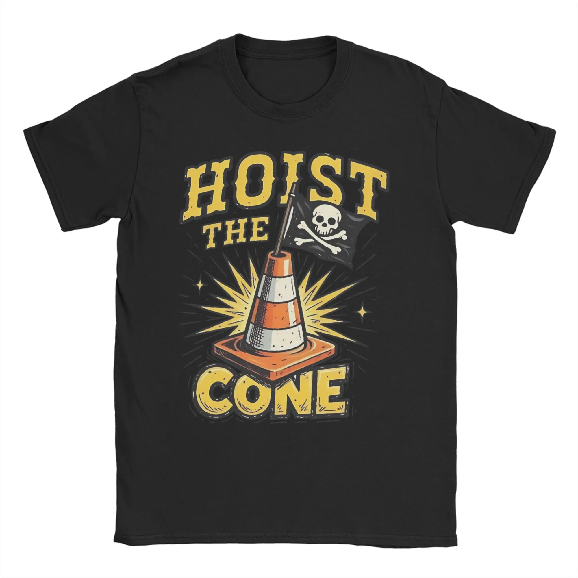 Men Women's T-Shirts Hoist The Cone Funny Cotton Tee Shirt Short Sleeve  T Shirts O Neck Clothing Plus Size