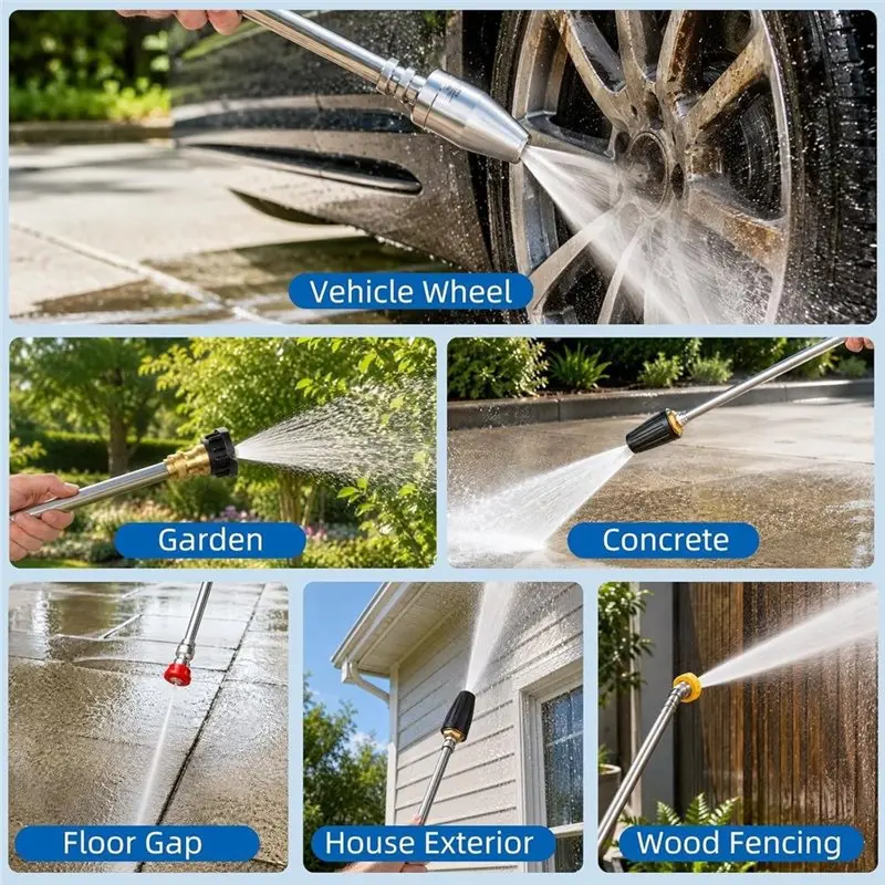 AASS-Pressure Washer Nozzles,4000 PSI 360° Rotating For Car Brick