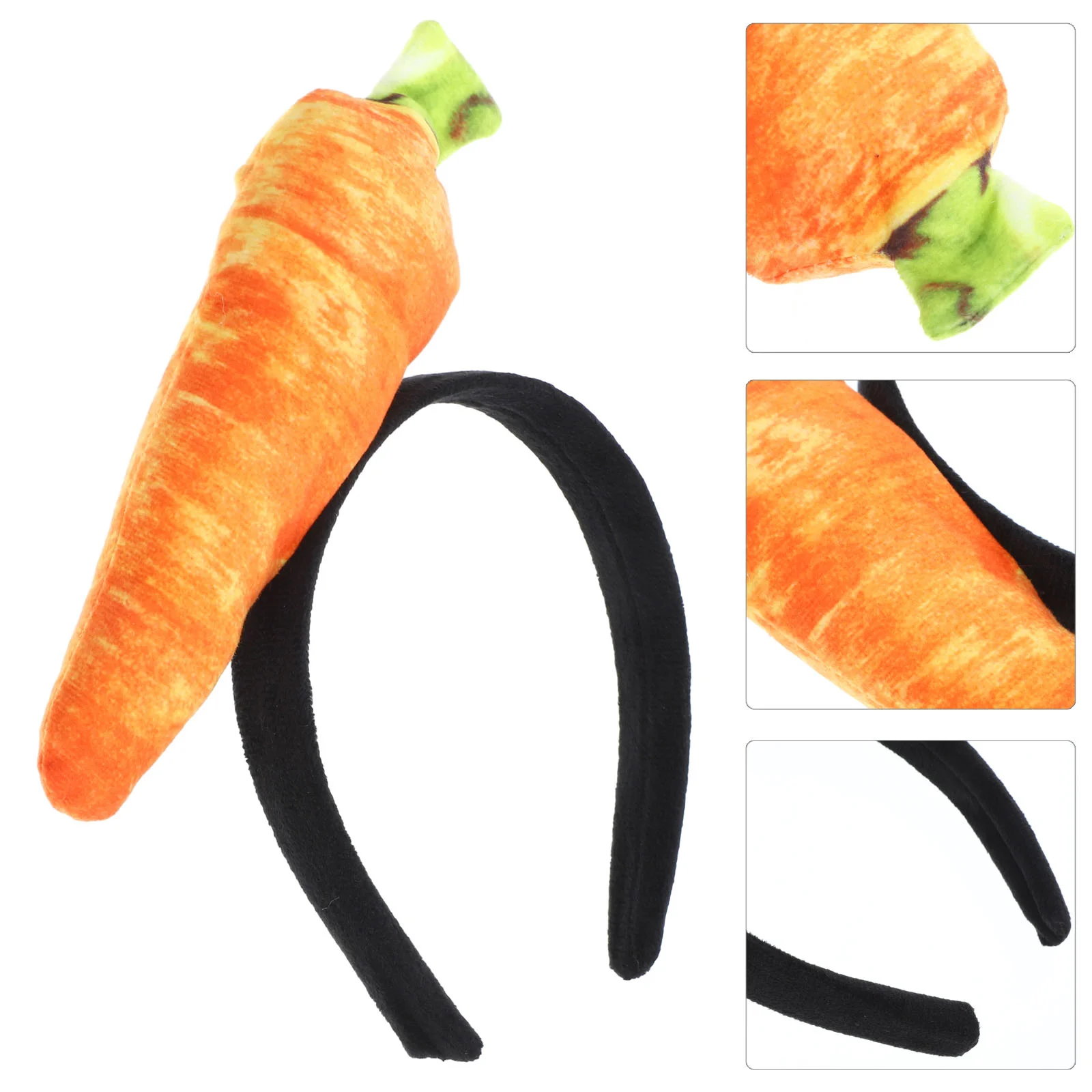 Carrot Costume Tiara Hair Bands Unique Cosplay Prop Fluffy Cute Funny Headband Child Skin Care