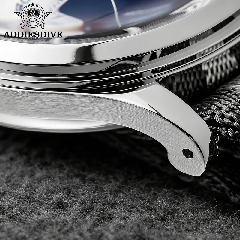 ADDIESDIVE Men's Chronograph Watch for Men Luminous Waterproof Quartz Wristwatch AR Coating Bubble Mirror Glass Japan 0S21 Watch