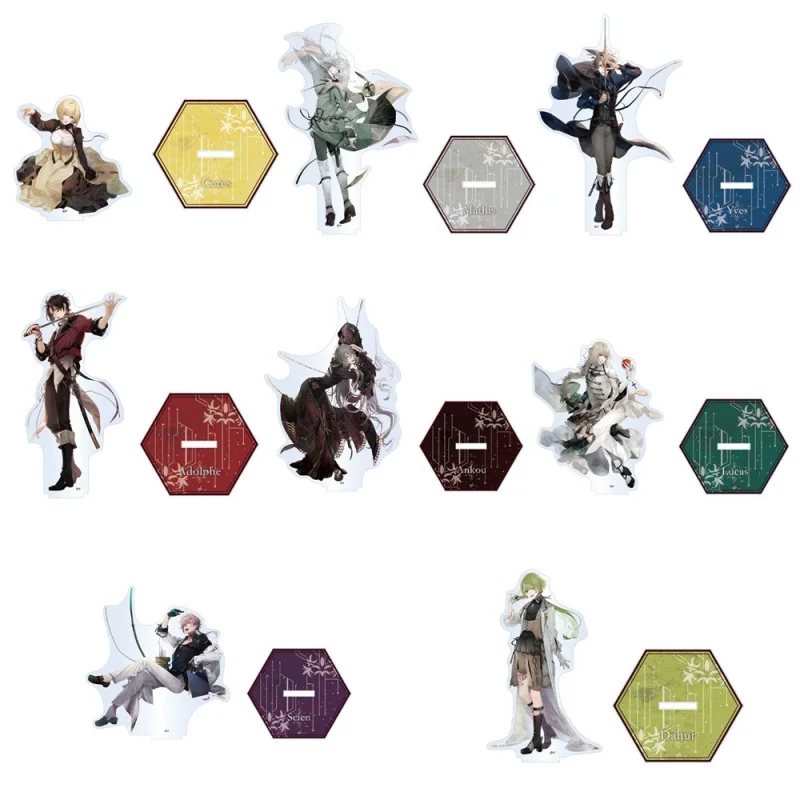Otome AVG Game ErroR Salvation Anime Dahut Lucas Scien Yves Adolphe Acrylic Figure Stand Keychain Birthday Toys
