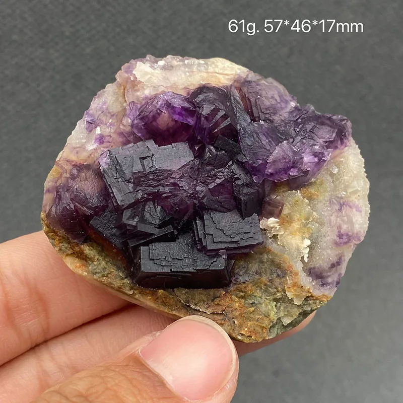 100% natural purple fluorite raw stone mineral specimen healing crystal gem collection