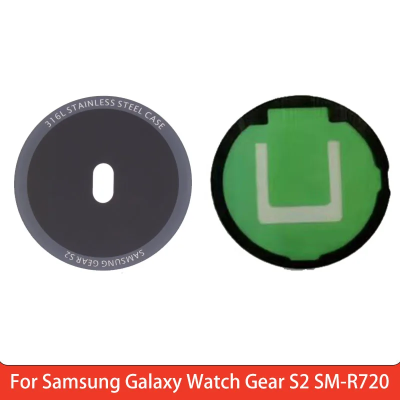 Back Cover Glass for Samsung Galaxy Watch Gear S2 SM-R720 Watch Rear Cover Glass Repair Replacement Part