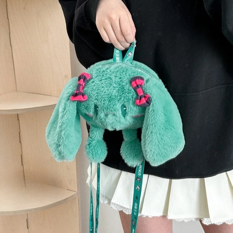 Dessin animé Hatsune Miku poupée bidimensionnelle sac en peluche mignon Hatsune Anime périphérique sac à bandoulière souple cadeaux de noël pour enfants