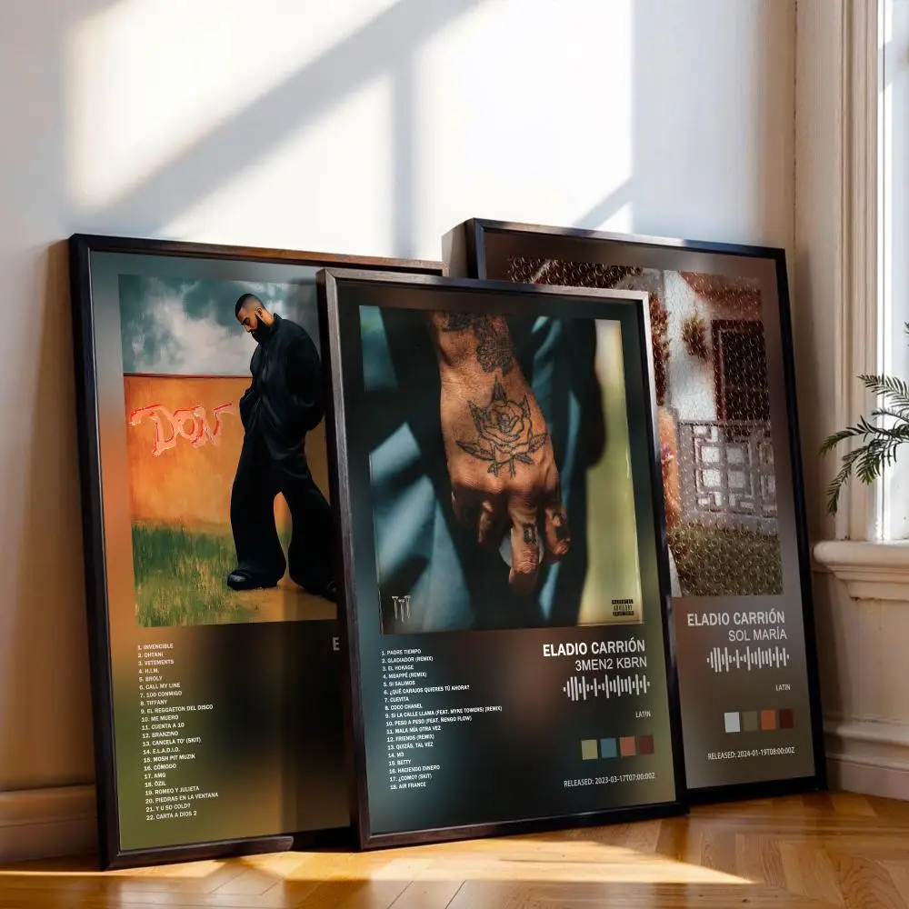 Eladio Carrión Poster, Musik-Album-Cover für Zimmer, Leinwandgemälde, Kunstdruck, Heim-Wanddekoration, Bild, Geschenk