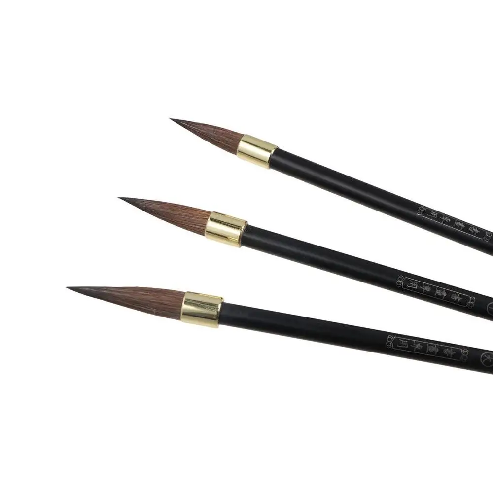 Ancient Oil Watercolor Chinese Calligraphy Brush Wolf Hair Oil Painting Scriptures Writing Brush Wood Art Paint Brush Watercolor - Image 5