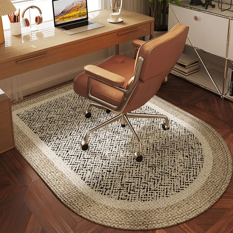 VIKAMA Arched Computer Chair Mat Dressing Table Chair Foot Pad Study Room Gaming Chair Swivel Chair Desk Under Loop Pile Carpet