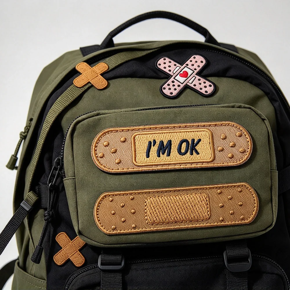 1PC Outdoor Accessory - Elastic Band Embroidered Badge  for Jacket Sticker Bandage backpack hook Patch