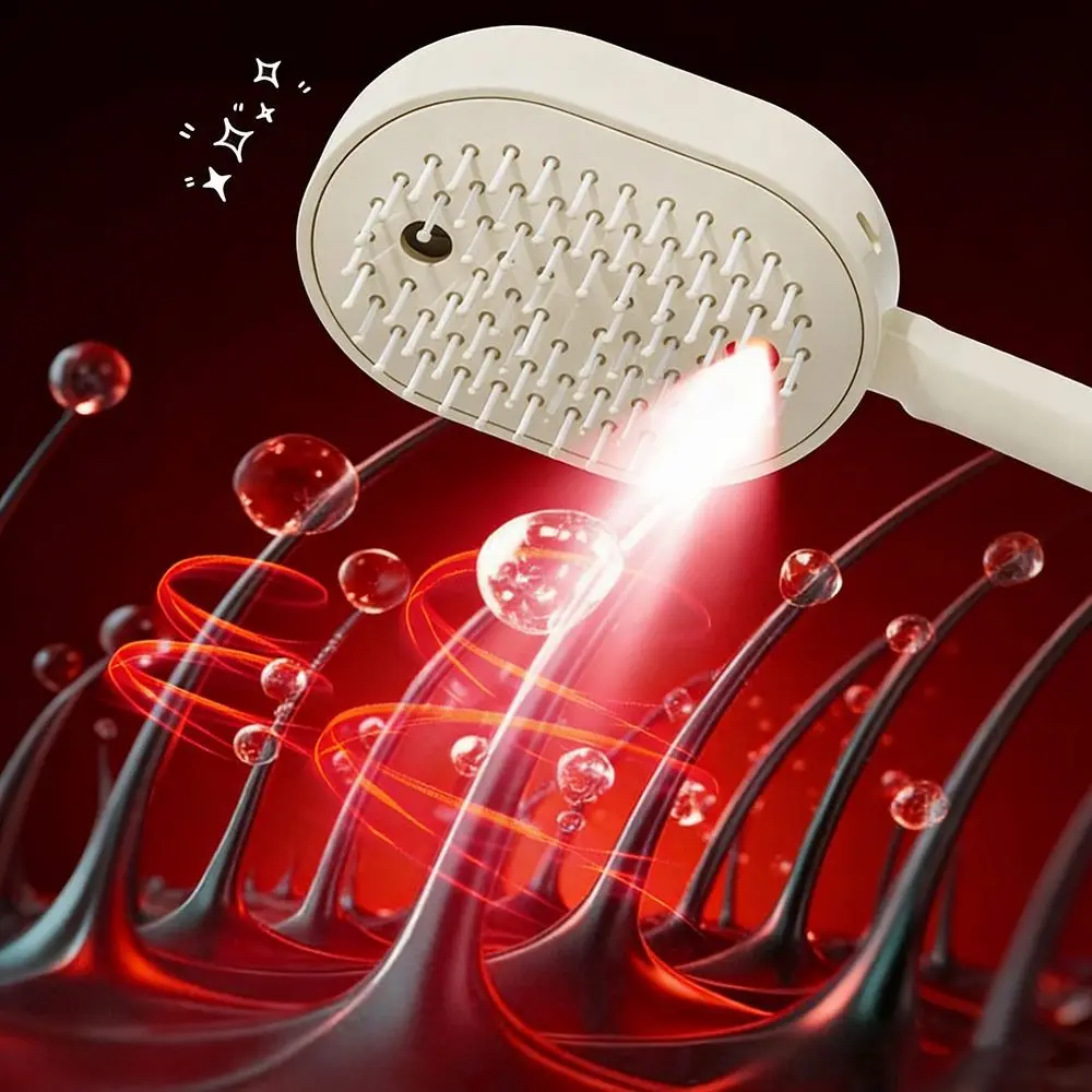 Durable Electric Hair Care Spray Massage Comb Anti-static Self-cleaning Hairbrush Hair Oil Applicator Women Girls