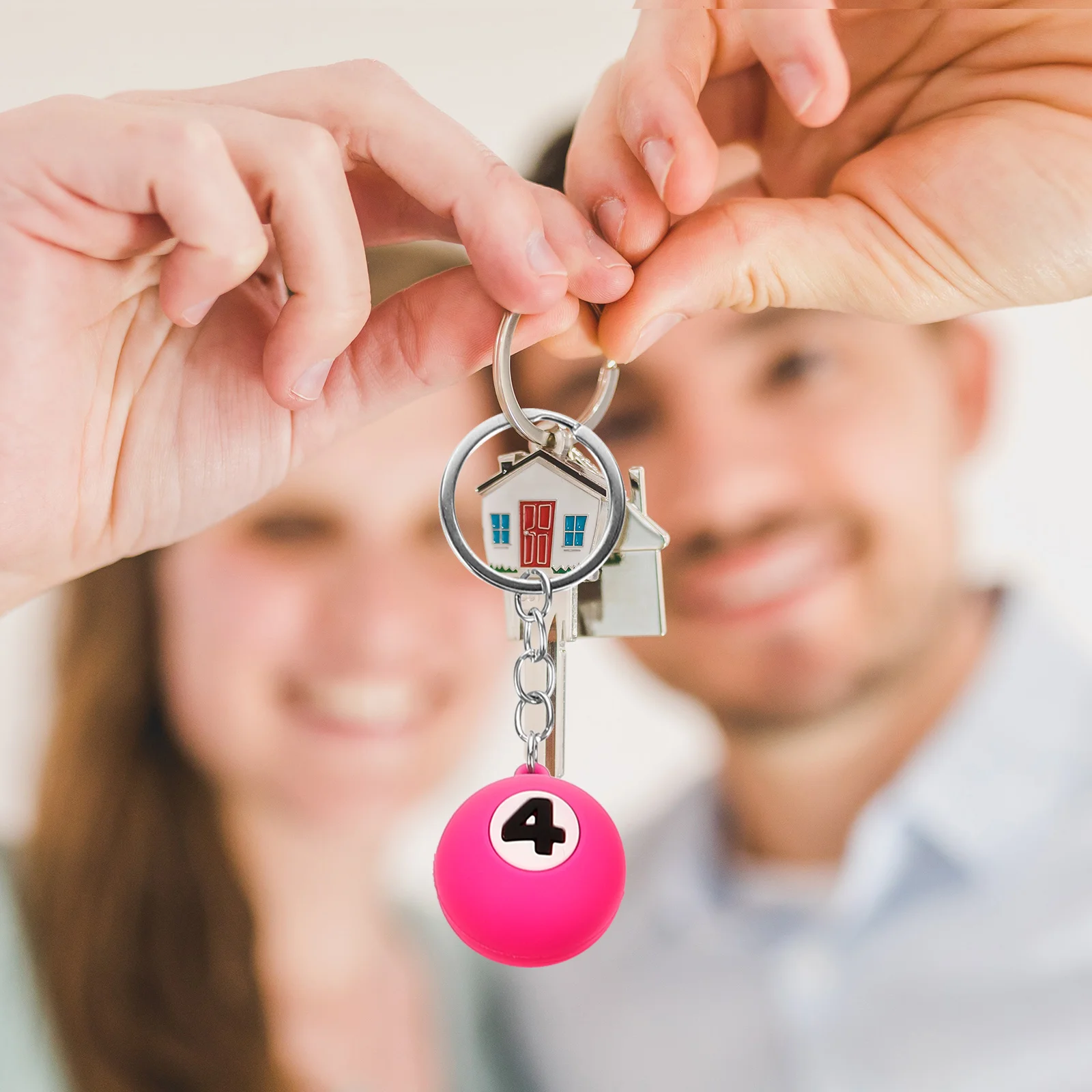 

9Pcs Adorable Pool Ball Keychains Small Billiards Keychains Elegant Design Ideal for Valentine Mother's Day Thanksgiving