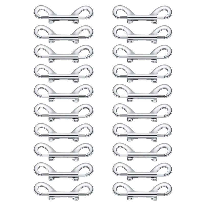 10/20Pcs Double Ended Bolts Hook for Keychains Link Dog TractionRope Metal Clip Dog Leash Chain Clip Slings Hook