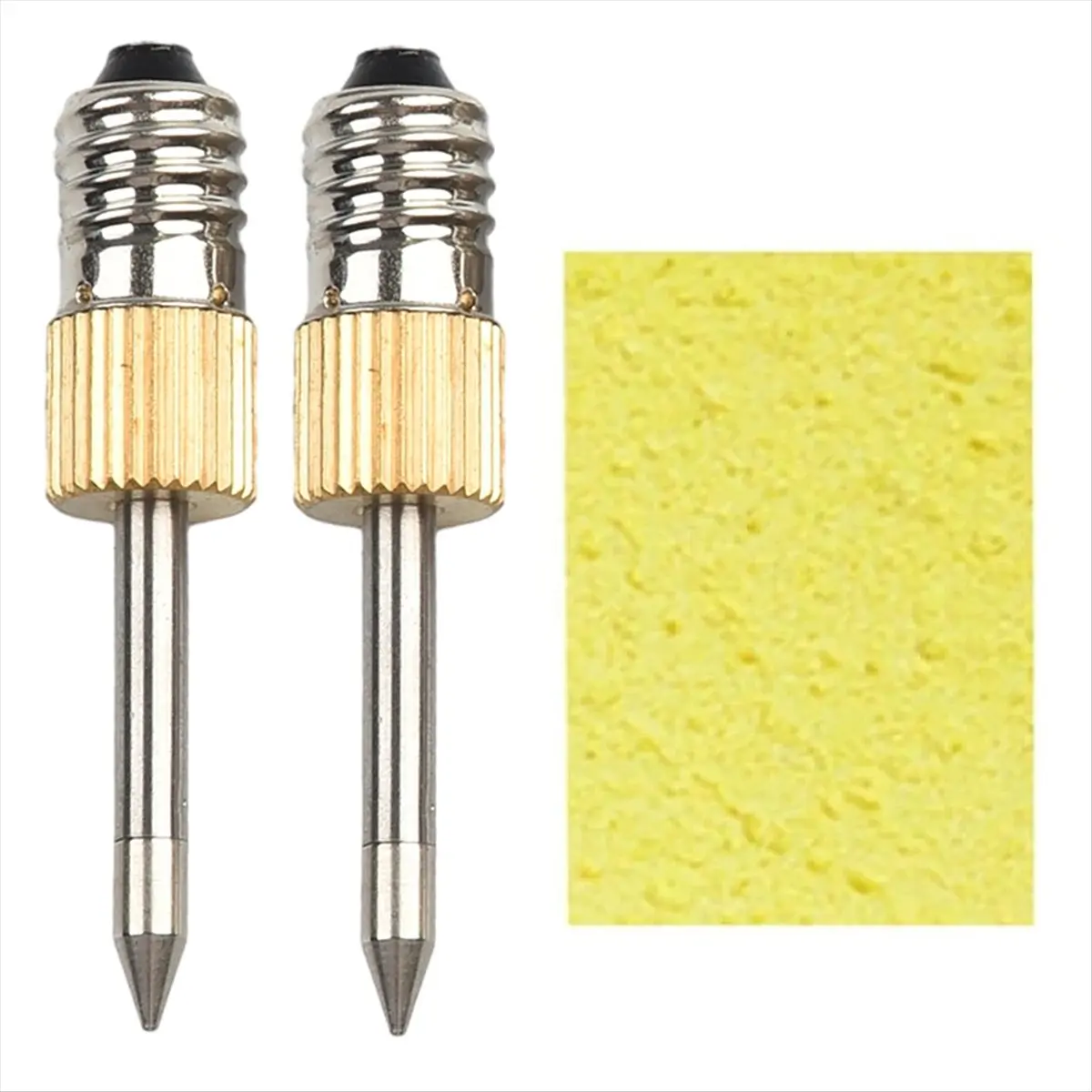 【New User-Coupon!】2 Pcs Soldering Iron Tip with Sponge E10 Interface Welding Tips USB Soldering Tip Soldering Tools Set B Type