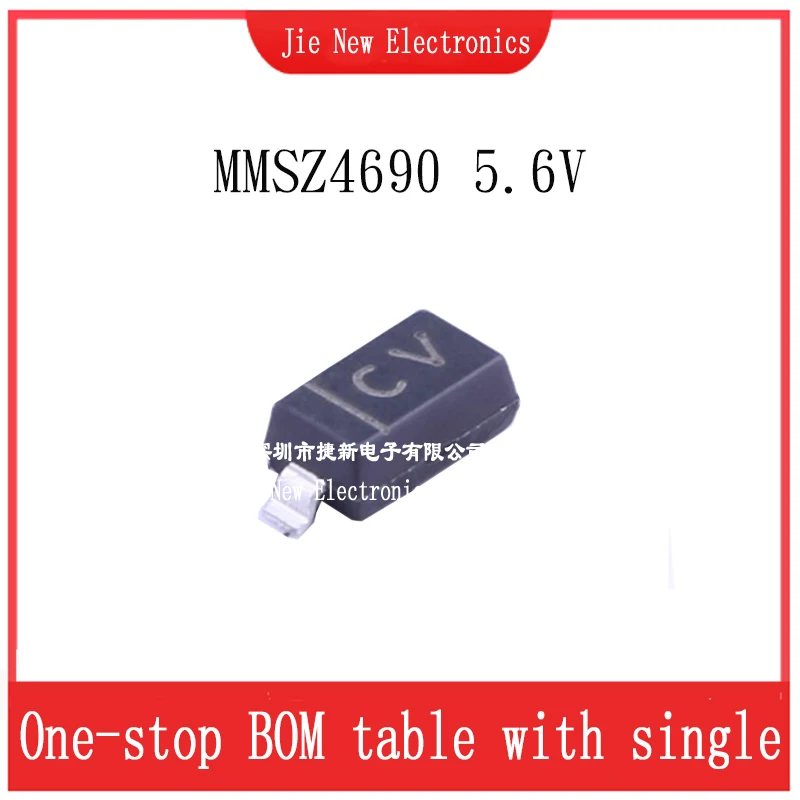 50PCS Zener Diode 0.5W MMSZ4694T1G MMSZ4695T1G MMSZ4696T1G MMSZ4697T1G MMSZ4698T1G MMSZ4699T1G MMSZ4700T1G MMSZ4701T1G SOD-123