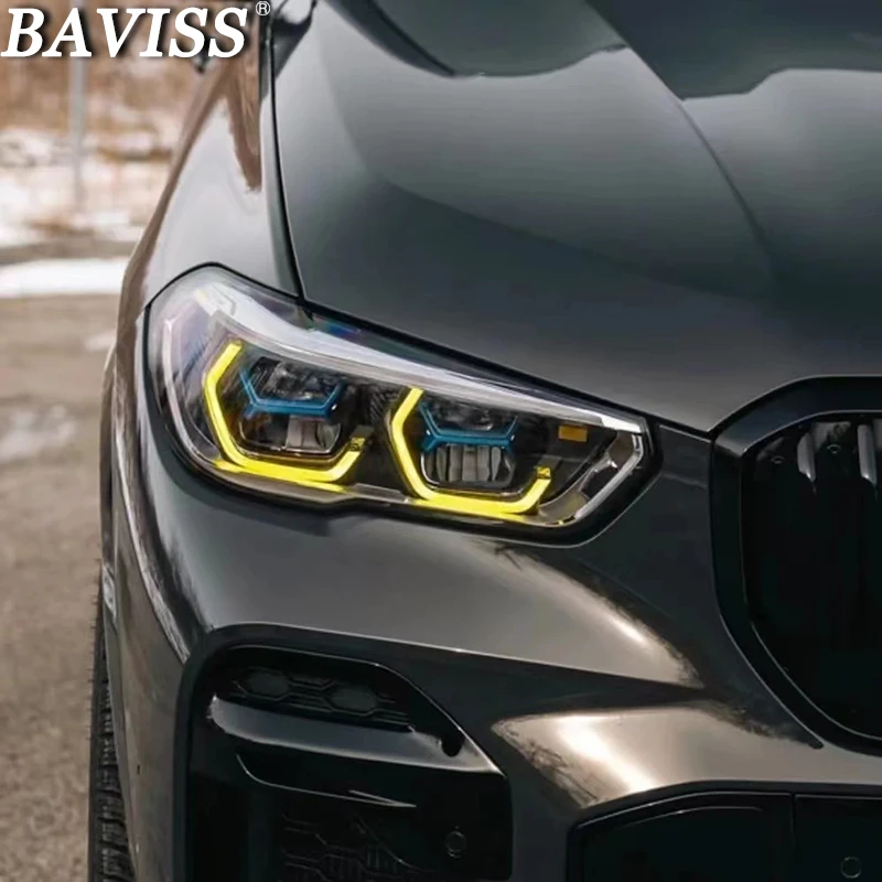 

G05 Yellow Angel Eyes For 2020 2021 BMW X5 X6 G06 Blue DRL Module Laser Headlight Daytime Running Light Lightsource