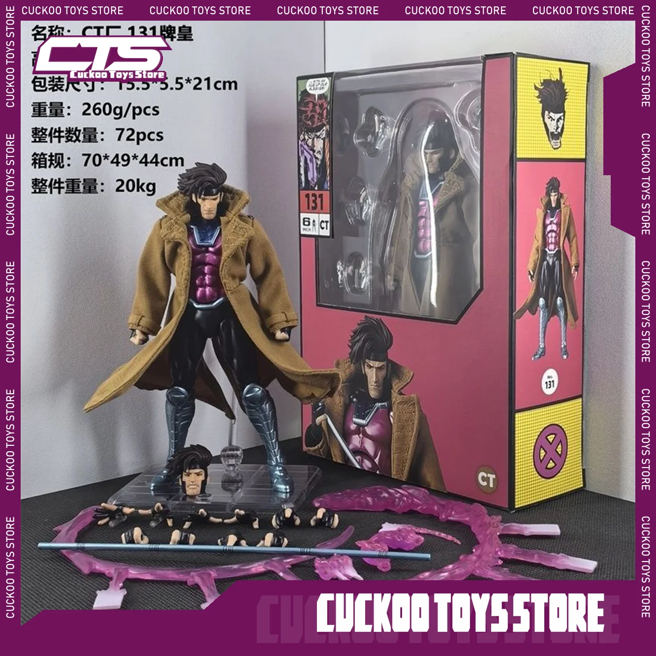 

New Ct Toys Gambit Mafex 131 Action Figure Shf X-Men Wolverine Figure Pvc Statue Model Figurine Toy Customized Birthday Gifts