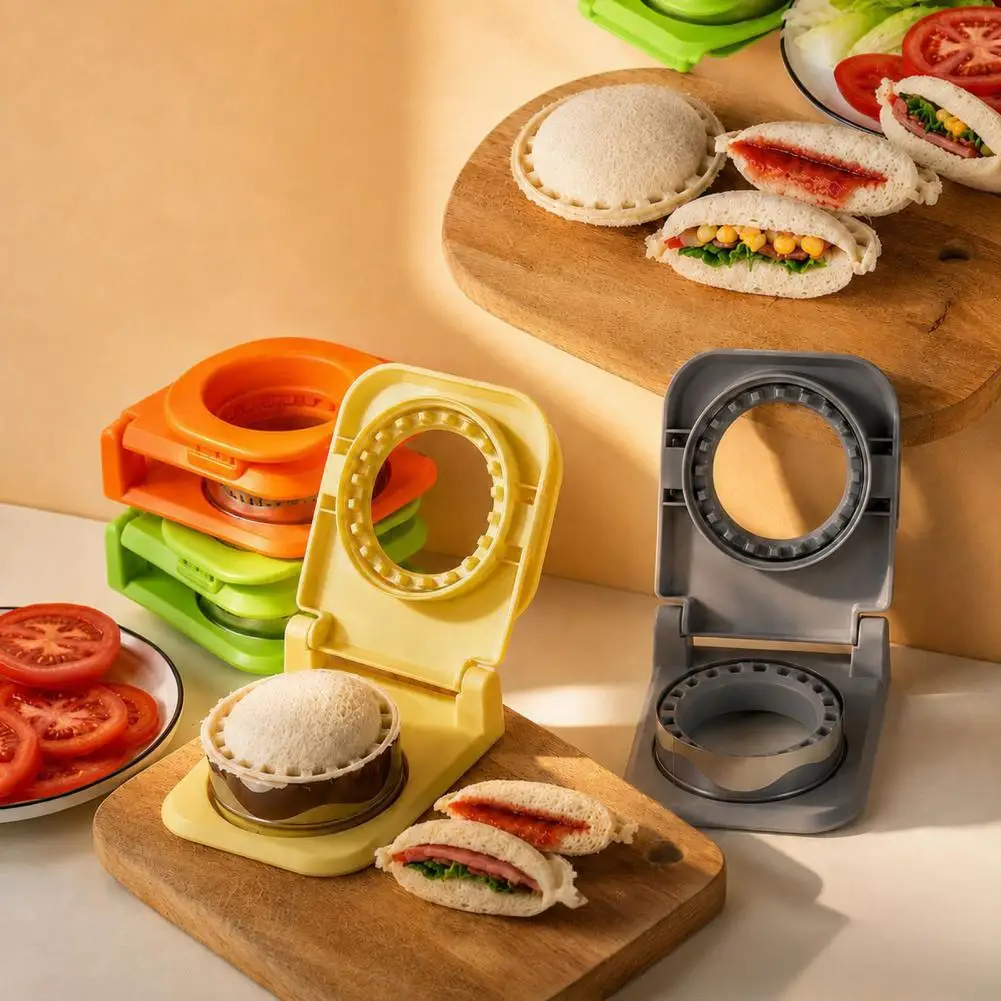 Sandwich Cutter Sealer Sandwich Cutter Sealer Tool Uncrustable Round Sandwich Maker for Kids Lunch Box Diy Bento Snack Prep