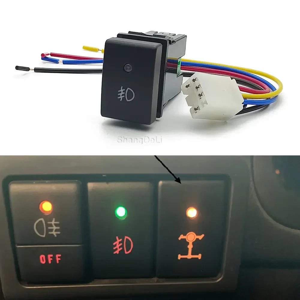 For Suzuki Jimny 2007 2008 2009 2010 2011 2012 2013 2014 2015 Orange LED Light Car Front Fog Light Button Switch With Wire