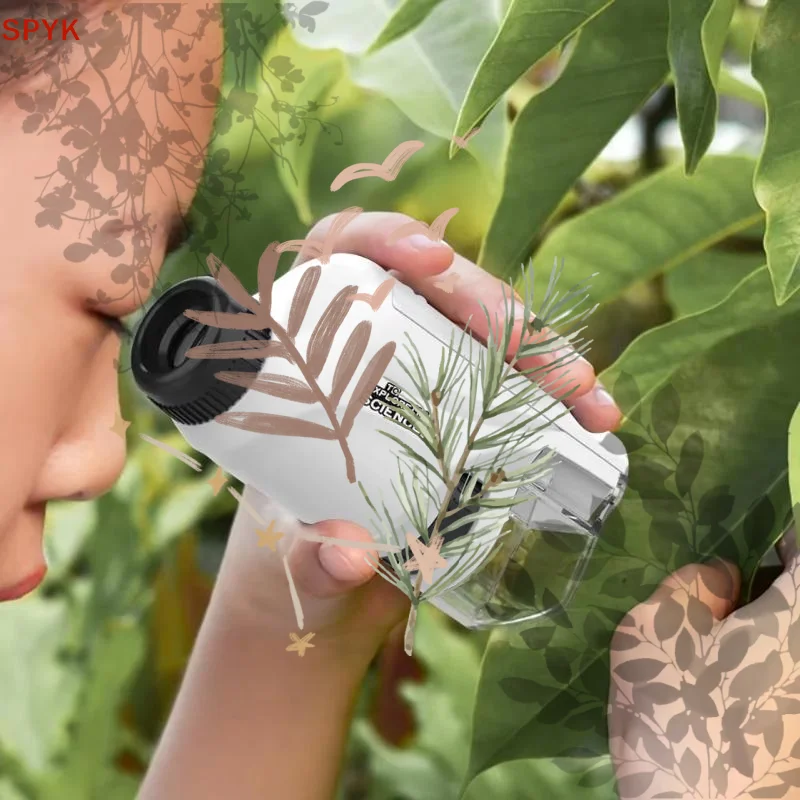 Kids Outdoor Microscope - Microscopio portatile per bambini, con ingrandimento