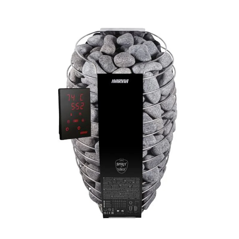 Harvia New Style Spirit 6KW 9KW  Stainless Steel Sauna Heater Electric With WiFi Digital Control Panel for Sauna Room Use