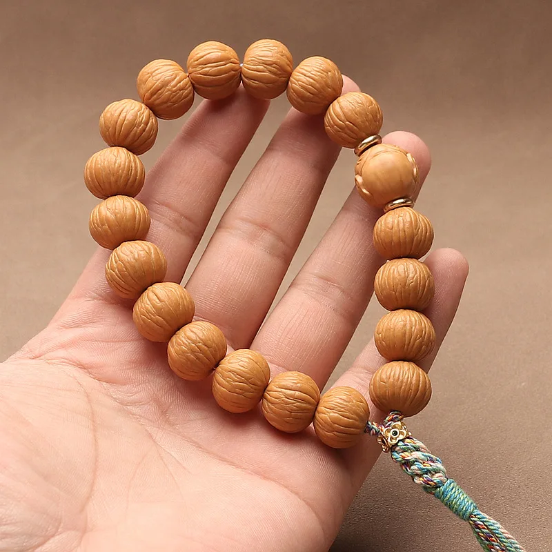 Monkey Head Walnut Bracelet: Phoenix Feather Ghost Eye Monk Seed DIY Wenwan Handheld, Gift for Men & Women