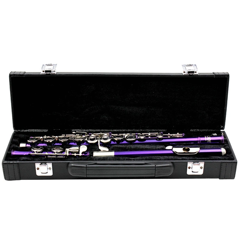 Portable Durable Flute Storage Box Leather Handbag Tube Musical Instrument Case Flute Leather Case 16 Holes Flute Case