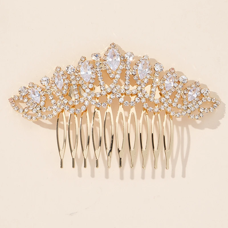 Fashion Bridal Wedding Rhinestone Crystal Bride Hair Comb Headpiece Ornaments Bridal Hair Comb Accessories