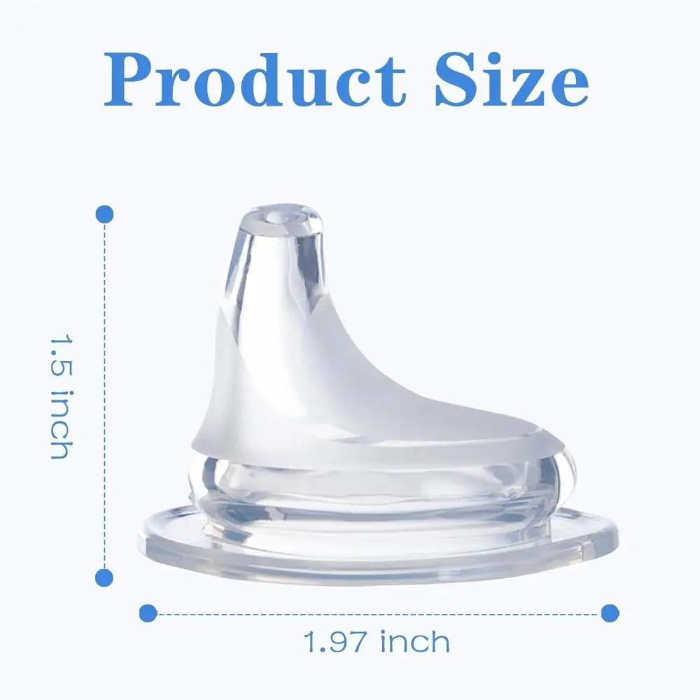 4팩 식품 등급 실리콘 러너컵 스파우트 부드러운 질감 BPA 프리 시피컵 스파우트 (뉴크 러너컵 & 액티브컵용)