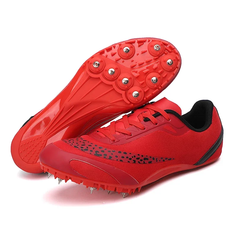 Men Track Field Shoes Women Spikes Sneakers Athlete Running Training Lightweight Racing Match Spike Sport Shoes Plus Size 36-45