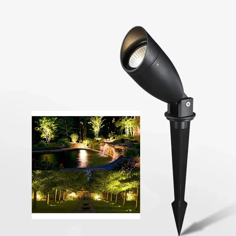 1PCS Outdoor LED Ground Lamp Waterproof Landscape Light Cob Spotlight 10W Garden Courtyard Illumination Lawn Projector Light