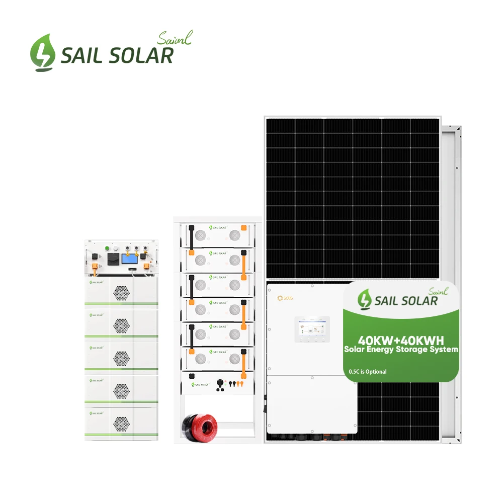 Sail Solar Complete 30kva 40kw 50kw Solar Hybrid Power Energy System Kit for Commercial System Using Plan