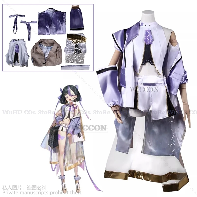 Game Sexy Lolita Syuen Cosplay Costume Game NIKKE Goddess Of Victory Syuen Purple Uniform Women Halloween Carnival Suit Roleplay