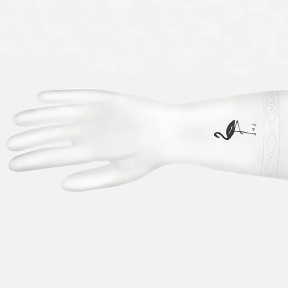 

PVC Dishwashing Gloves Waterproof Kitchen Cleaning Household Mittens Translucent Durable Anti Skid Suitable Car Wash Laundry