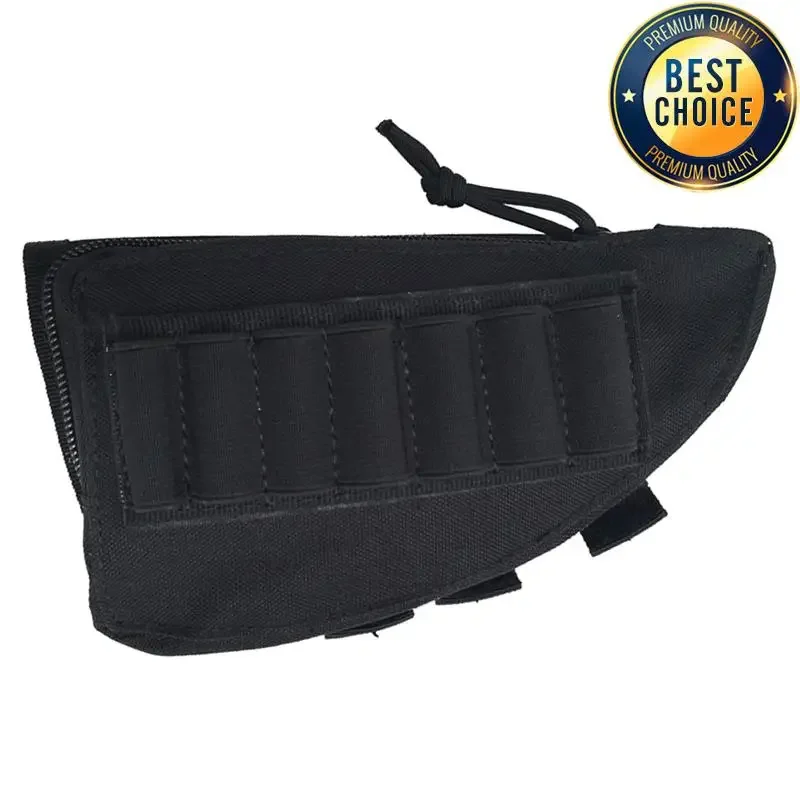 Tactical Rifle Shotgun Buttstock Cheek Rest Rifle Stock Ammo Shell Nylon Magazine Molle Pouch Holder Gun Accessories for Hunting