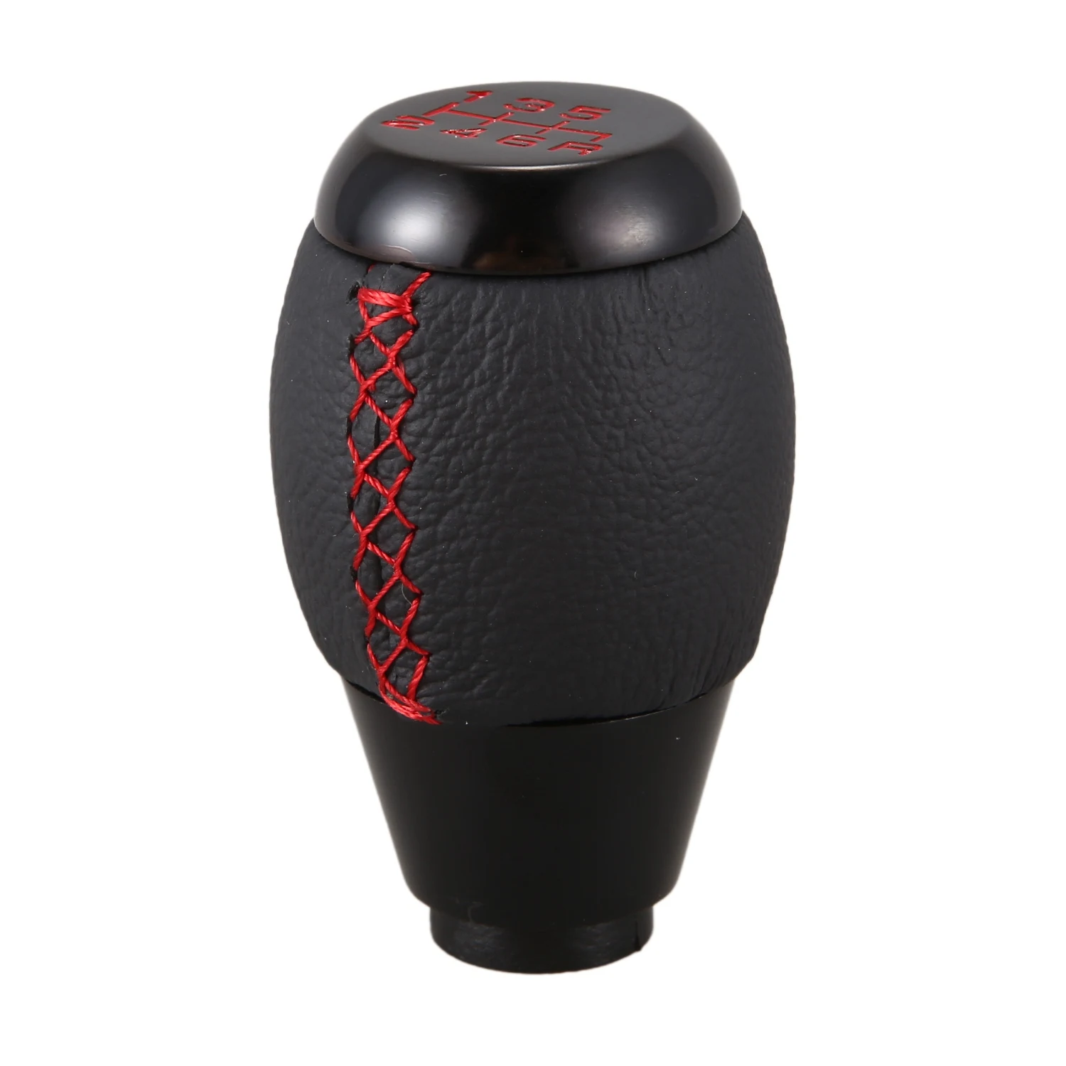 

Portable 6 Speed Manual Red Stitching Black Leather Gear Shift Knob For Honda Civic EP3 EJ FD FA SI
