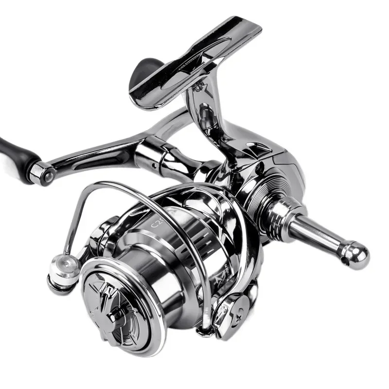 All-metal oblique mouth line cup spinning wheel, far-throw micro-object universal Luya fishing wheel