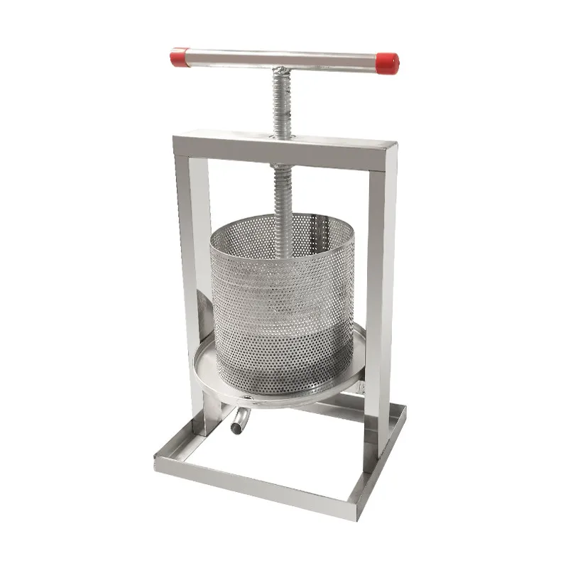 304 Stainless Steel Honey Press Home Use Blueberry Juicer Oil Residue Manual Small-Scale Distillers Grains Press 2L High