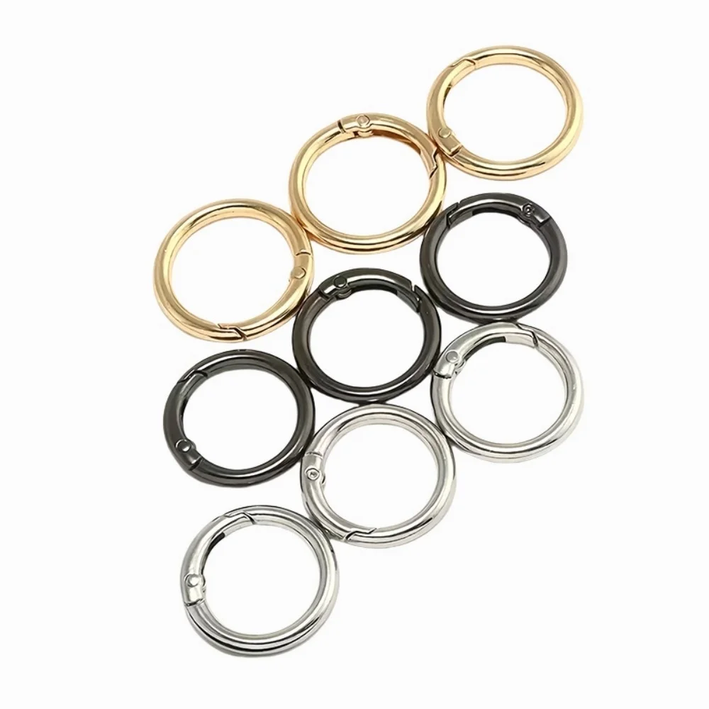 10/20 Stück runde Karabinerhaken für Schlüssel, Schnallen, Taschen, Geldbörsen – Schlüsselanhänger, Ersatz-Schlüsselanhänger, Schlüsselbänder, DIY-Bastelarbeiten – Detail 5