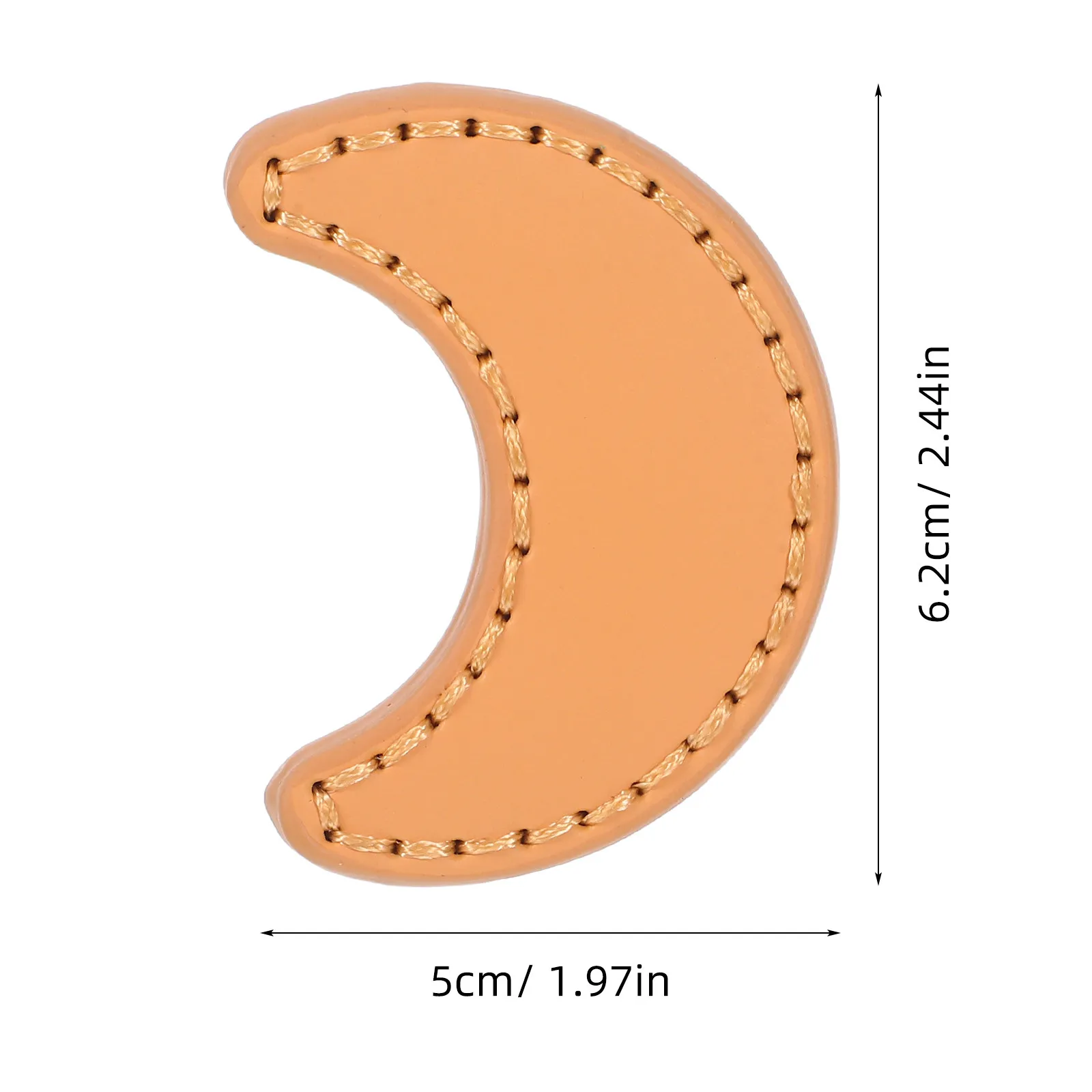 2Pcs Moon Shape Brass PU Wardrobe Door Handles for Room Stylish Vintage Cabinet Hardware Drawer Pulls Furniture Decor Home